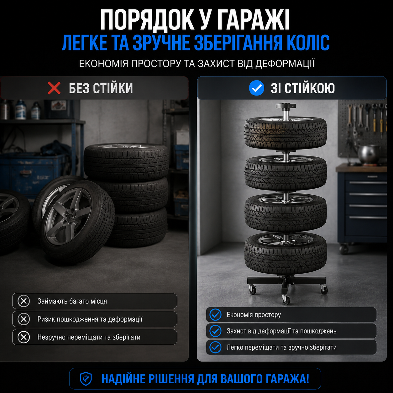 Порівняння зберігання коліс